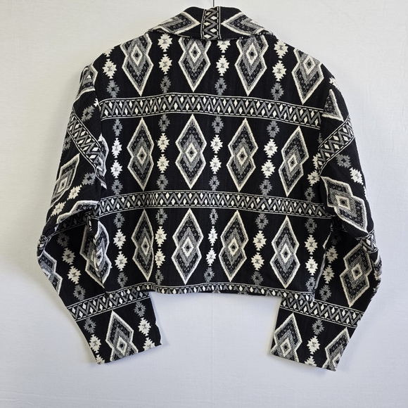 Southwest Canyon Aztec Jacket Western Cropped Tapestry Size M Vintage - Picture 7 of 12